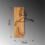 Wallity MA-295 Accesorio de Pared de Madera y Metal Nogal y Negro